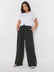 PixieGirl Petite Black Pull On Wide Leg Jeans - Image 1 of 5