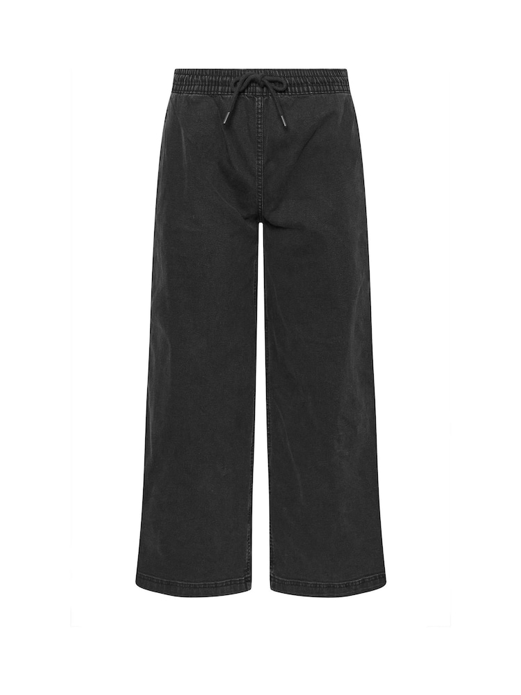 PixieGirl Petite Black Pull On Wide Leg Jeans - Image 5 of 5