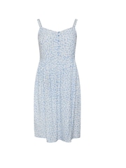 Yours Curve Blue Strappy Sundress - Image 1 of 1