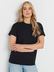 Negro - Long Tall Sally Premium Stitch Panel 100% Cotton T-Shirt - Imagen 1 de 5