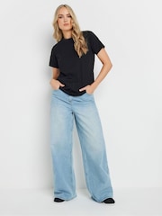 Negro - Long Tall Sally Premium Stitch Panel 100% Cotton T-Shirt - Imagen 3 de 5