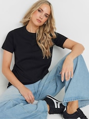 Negro - Long Tall Sally Premium Stitch Panel 100% Cotton T-Shirt - Imagen 4 de 5