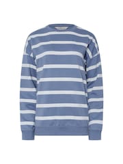 Long Tall Sally Blue Stripe Sweatshirt - Image 6 of 6