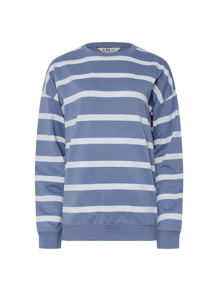 Long Tall Sally Blue Stripe Sweatshirt - Image 6 of 6