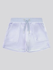 Juicy Couture Lilac Girls Tonal Embroidered Velour Shorts - Image 5 of 6