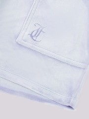 Juicy Couture Lilac Girls Tonal Embroidered Velour Shorts - Image 6 of 6