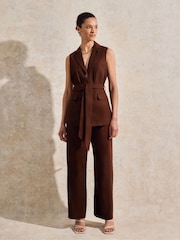 Ro&Zo Brown Petite Blend Waistcoat - Image 1 of 4