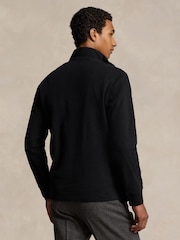 Polo Ralph Lauren Black Estate Rib Cotton Quarter Zip Sweatshirt - Image 2 of 5