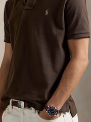 Polo Ralph Lauren Brown Short Sleeve Pique Polo Shirt - Image 4 of 5