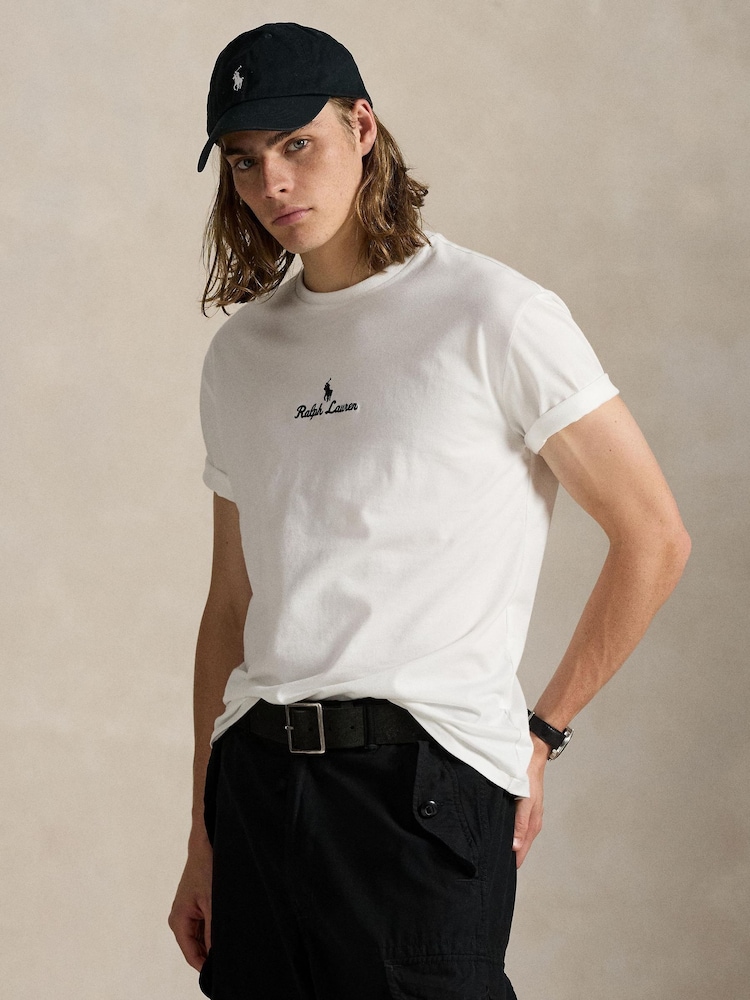 Polo Ralph Lauren White Script Logo T-Shirt - Image 2 of 4