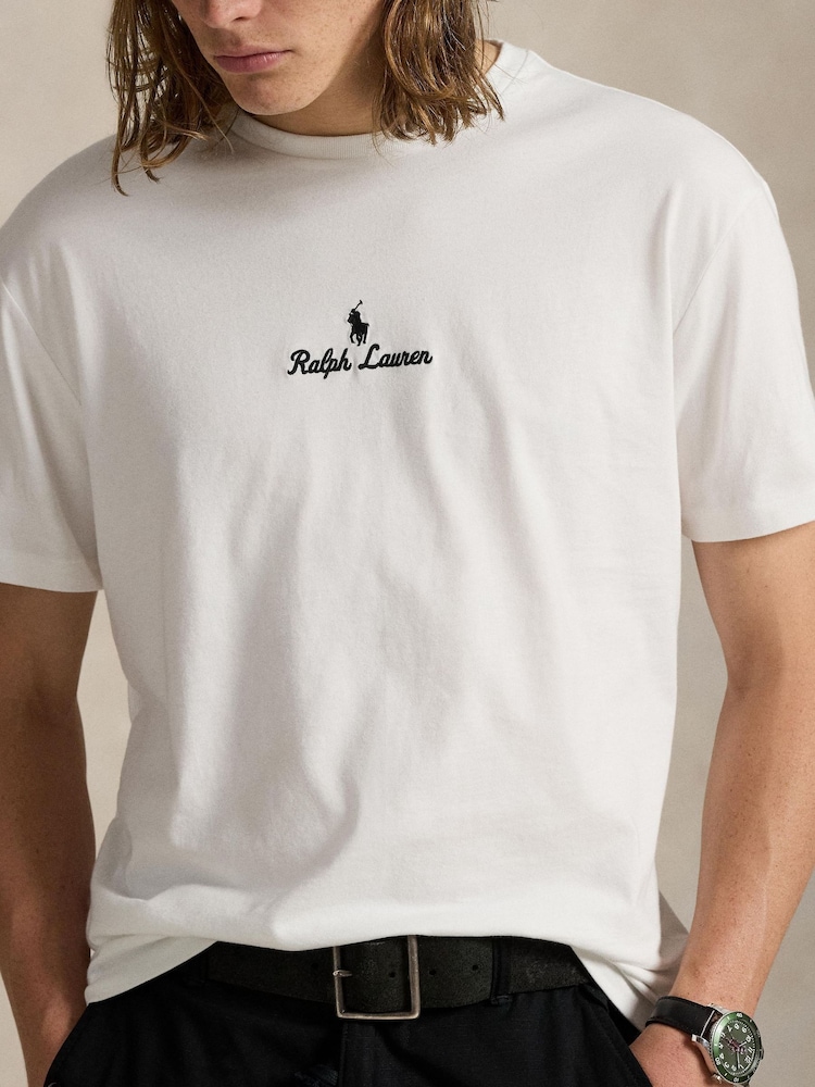 Polo Ralph Lauren White Script Logo T-Shirt - Image 4 of 4