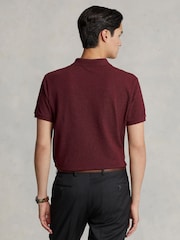 Polo Ralph Lauren Red Custom Slim Fit Mesh Polo Shirt - Image 2 of 5