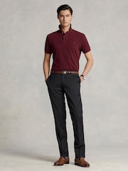 Polo Ralph Lauren Red Custom Slim Fit Mesh Polo Shirt - Image 3 of 5