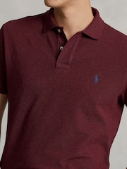 Polo Ralph Lauren Red Custom Slim Fit Mesh Polo Shirt - Image 4 of 5