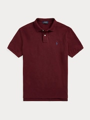 Polo Ralph Lauren Red Custom Slim Fit Mesh Polo Shirt - Image 5 of 5