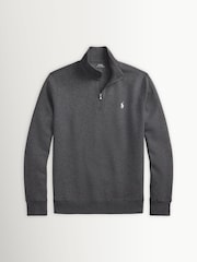 Polo Ralph Lauren Grey Double Knit Tech Quarter Zip Sweatshirt - Image 5 of 5