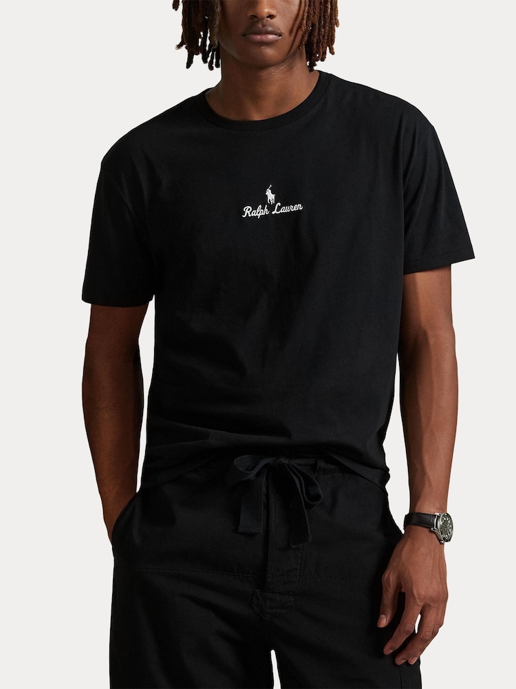 Polo Ralph Lauren Black Script Logo T-Shirt - Image 1 of 3