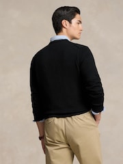 Polo Ralph Lauren Black Shaker Cotton Crewneck Jumper - Image 2 of 5