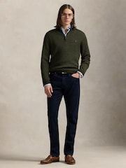 Polo Ralph Lauren Green Wool Quarter Zip Jumper - Image 3 of 4