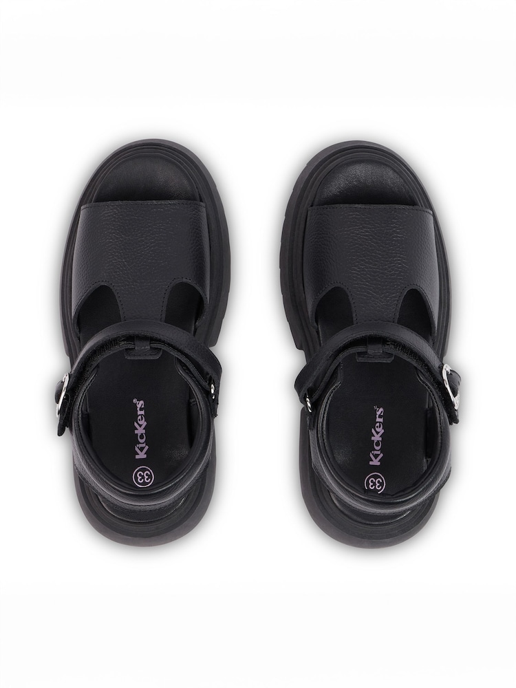Kickers Black Kenzi Sandals - Image 6 of 6