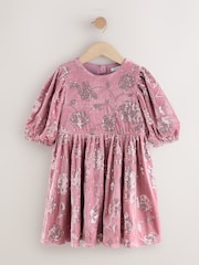 Pink Sequin Embellished Velour Dress (3-16yrs) - Image 5 of 9