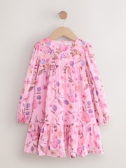 Light Pink Floral Chiffon Dress (3-16yrs) - Image 1 of 4