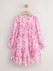 Light Pink Floral Chiffon Dress (3-16yrs) - Image 2 of 4