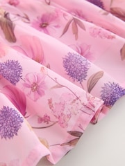 Light Pink Floral Chiffon Dress (3-16yrs) - Image 4 of 4