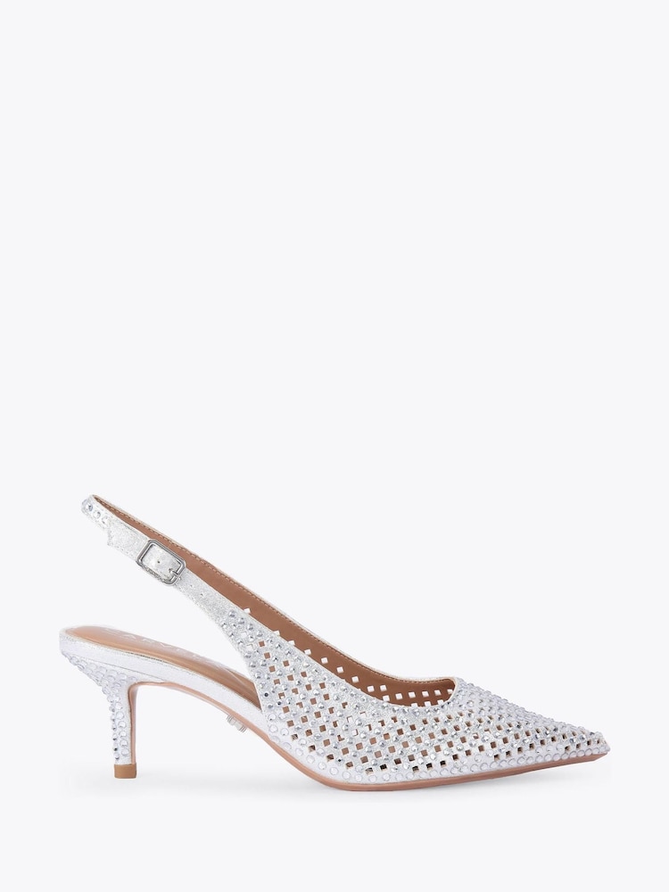 Carvela Silver Lazer Sling Shoes - Image 1 of 4