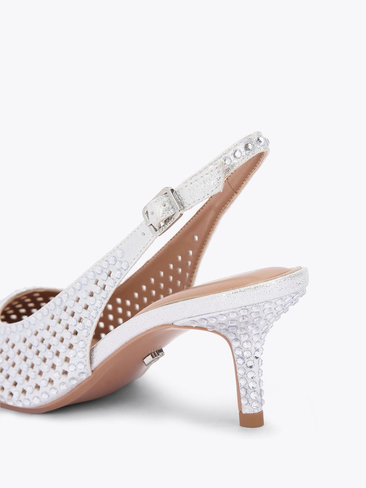 Carvela Silver Lazer Sling Shoes - Image 4 of 4