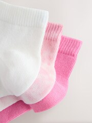 Pink Tie Dye Trainer Socks 3 Pack - Image 5 of 6