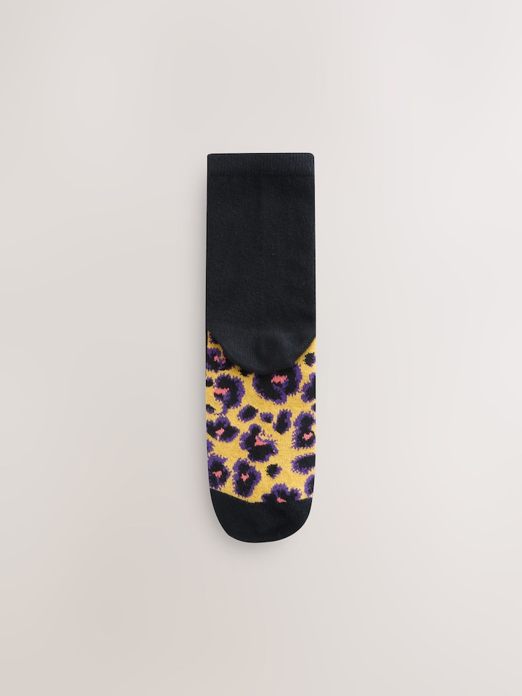 Bright Animal Footbed Ankle Socks 5 Pack - Image 2 of 8 Bright Animal Footbed Ankle Socks 5 Pack - Image 2 of 8