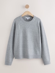 Grey Supersoft Crew Neck Long Sleeve Jumper - Image 7 of 9