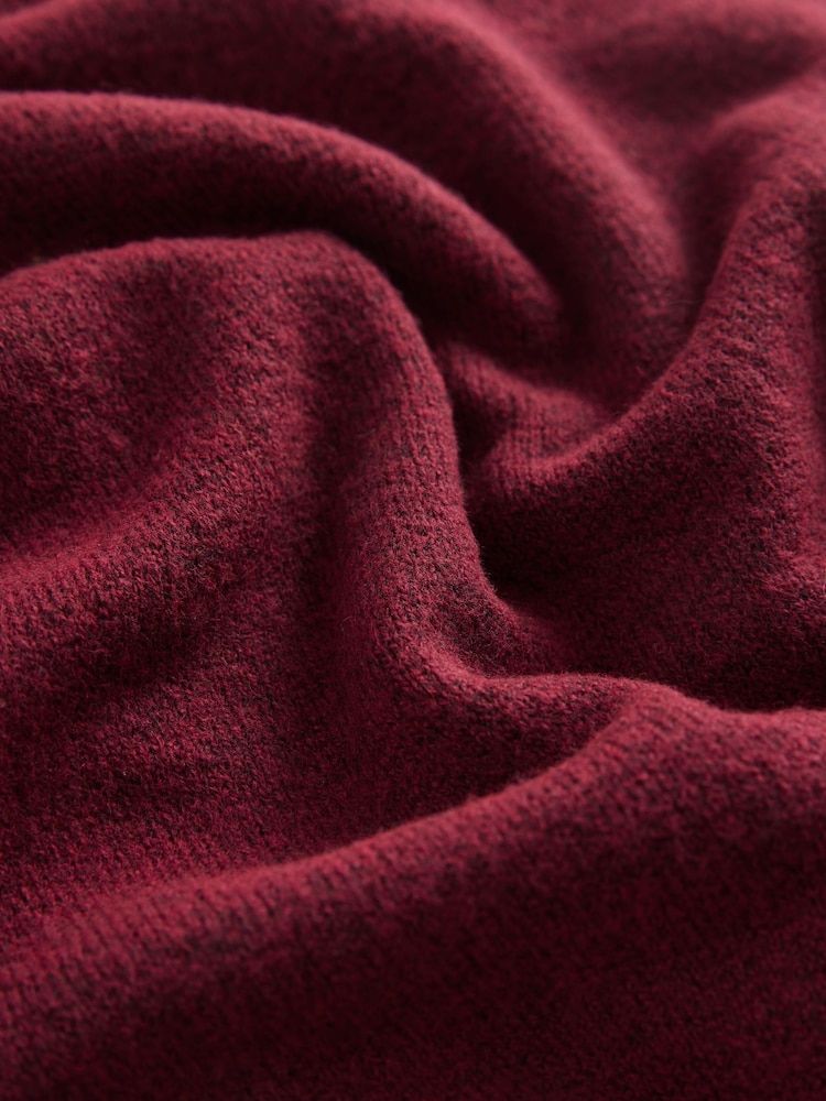 Burgundy Red Super Soft Short Sleeve Knitted Top - Image 2 of 4 Burgundy Red Super Soft Short Sleeve Knitted Top - Image 2 of 4