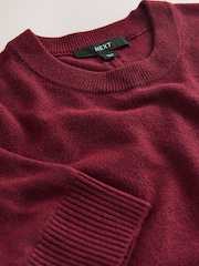 Burgundy Red Super Soft Short Sleeve Knitted Top - Image 3 of 4