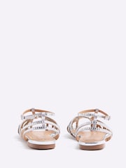 River Island Silver Caged Diamante Sandals - Image 3 of 5