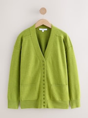 Green Supersoft V-Neck Cardigan With Pockets - Image 7 of 10