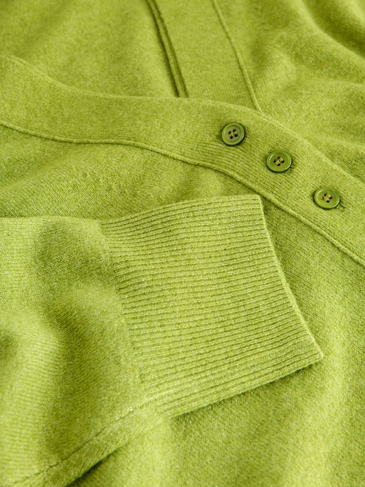 Green Supersoft V-Neck Cardigan With Pockets - Image 9 of 9 Green Supersoft V-Neck Cardigan With Pockets - Image 9 of 9