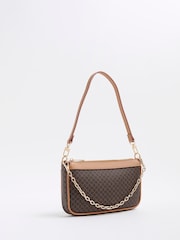 River Island Tan Brown Monogram Shoulder Bag - Image 2 of 6