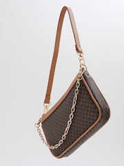 River Island Tan Brown Monogram Shoulder Bag - Image 3 of 6