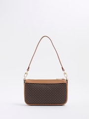 River Island Tan Brown Monogram Shoulder Bag - Image 4 of 6