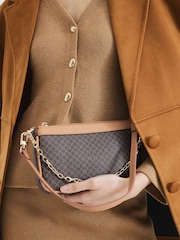 River Island Tan Brown Monogram Shoulder Bag - Image 6 of 6
