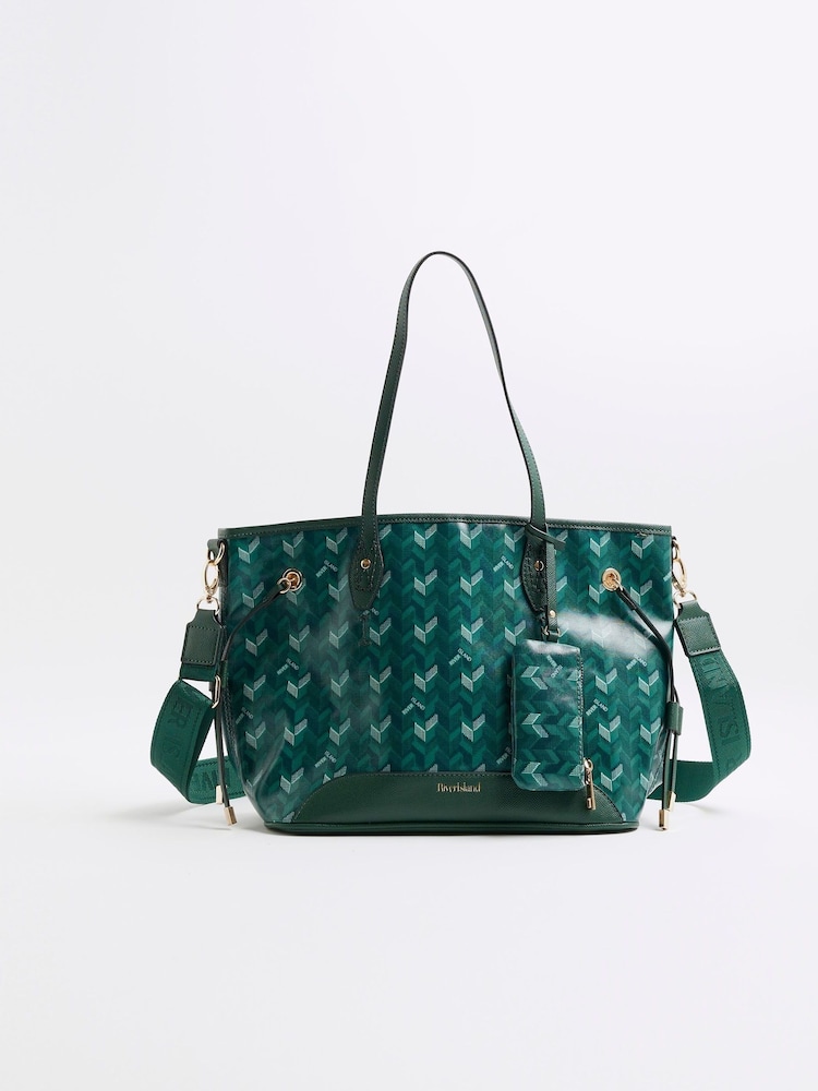 River Island Geo Side Tie Shopper Bag - Image 1 of 5