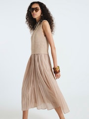 River Island Cream Hybrid Tape Dress - Image 1 of 4