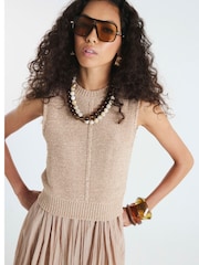 River Island Cream Hybrid Tape Dress - Image 4 of 4