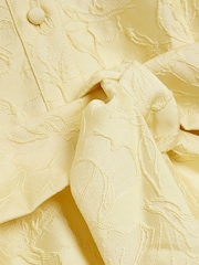 River Island Yellow Belted Jacquard Mini Dress - Image 6 of 6