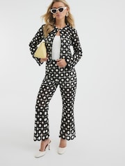 River Island Black Petite Crochet Trophy Jacket - Image 1 of 4