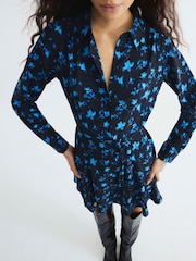 River Island Floral Print Mini Shirt Dress - Bild 4 von 6