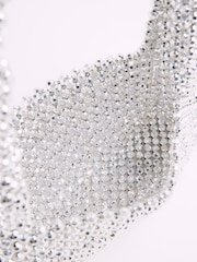 River Island Silver Beaded Clutch Bag - Image 4 of 5