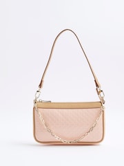Розовый - River Island сумка через плечо с монограммой - Image 1 of 5